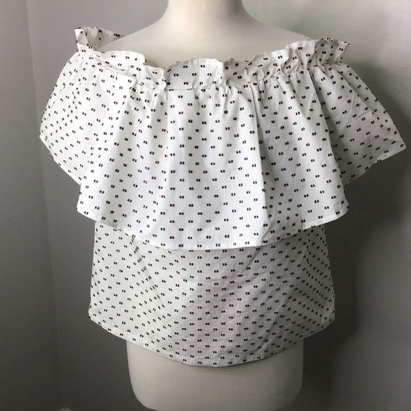 Baum Und Pferdgarten Egret Earth Dot Off Shoulder Top NWT EU 40 US 10 - Picture 3 of 9